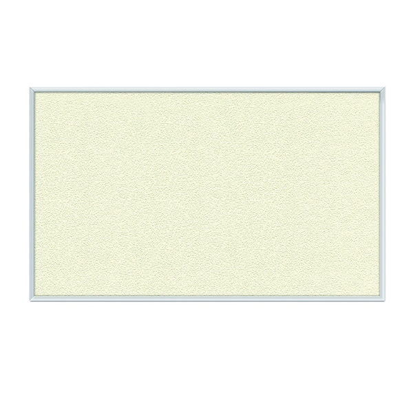 Bulletin Board, Vinyl, 18 in H x 2 ft W, Ivory